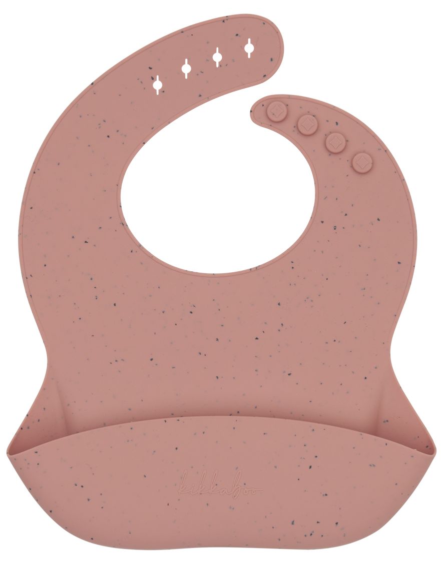 Bavetă din silicon  KikkaBoo Platinum Silicone - Blush