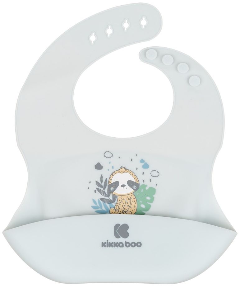 Bavetă din silicon KikkaBoo - Savanna, Friends Blue