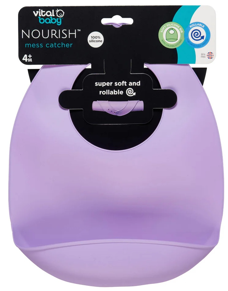 Bavetă din silicon Vital Baby - 4 luni+mov
