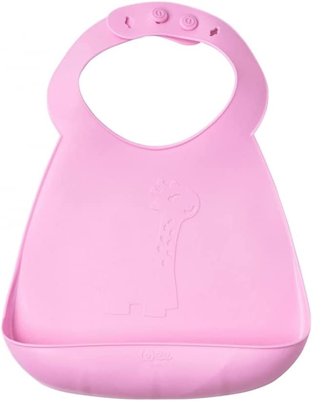 Bavetă din silicon Wee Baby - Prime, roz