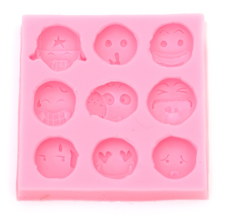 Mold de silicon (formă) Em Art - Emojis, 93 x 91 x 15 mm