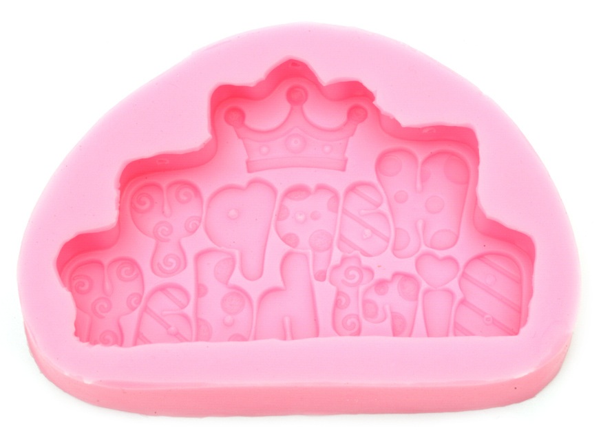Mold de silicon (formă) Em Art - Happy Birthday, 118 x 84 x 20 mm