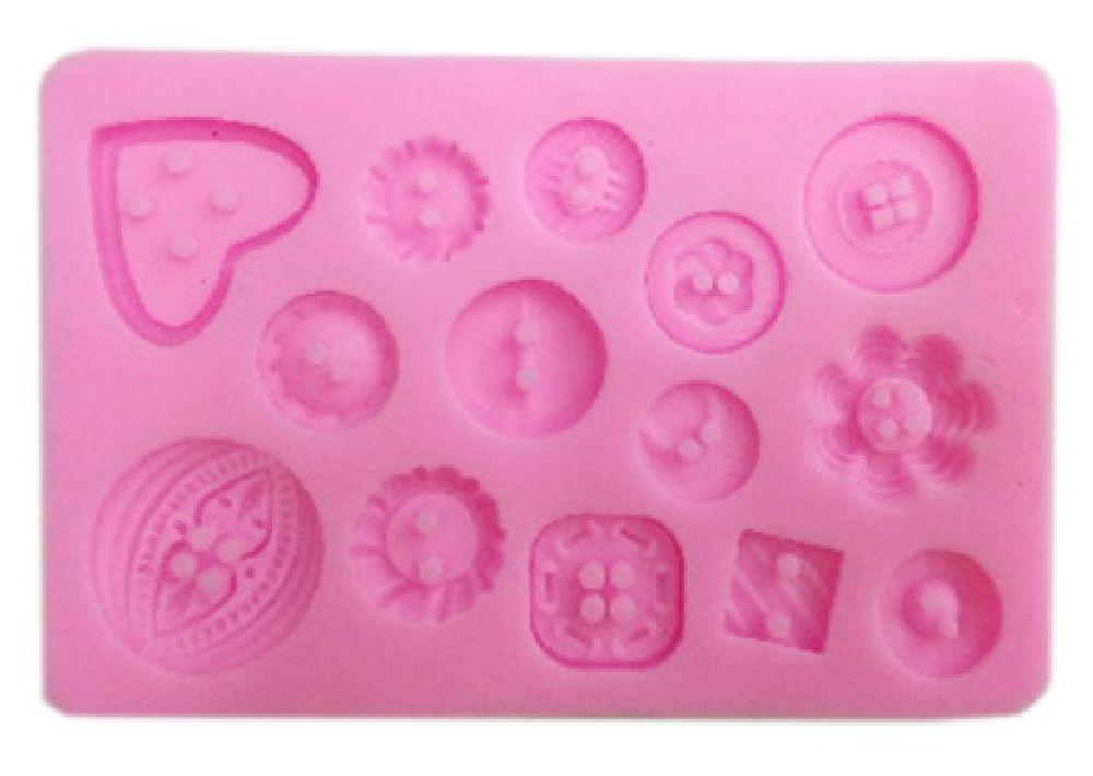 Mold de silicon (formă) Em Art - Butoane, 115 x 72 x 9 mm