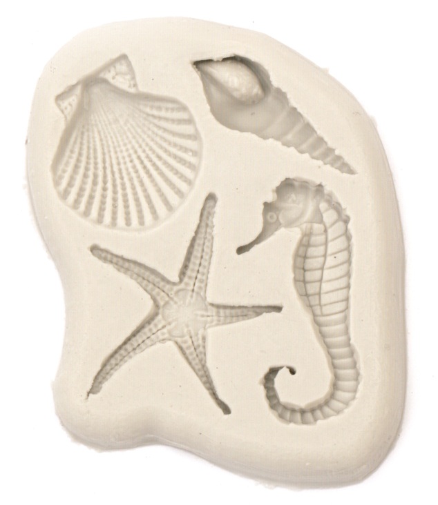 Mold de silicon (formă) Em Art - Motive marine, 78 x 92 x 12 mm