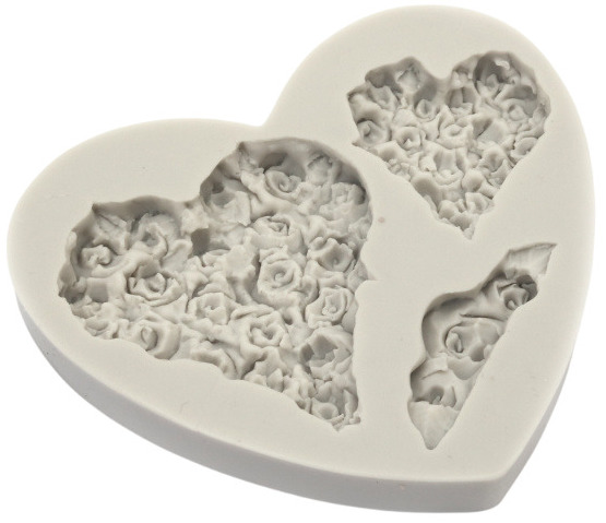 Mold din silicon (formă) Em Art - Inimă, 83 x 105 x 13 mm