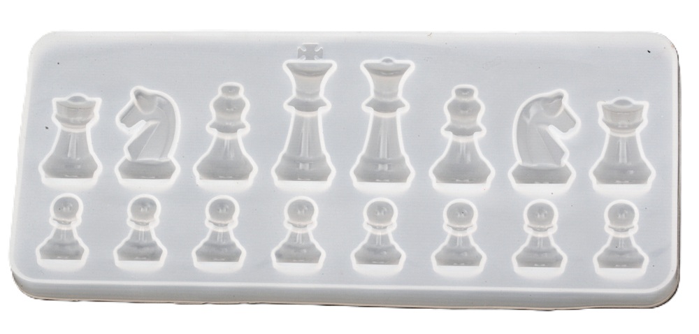 Mold de silicon (formă) Em Art - Piese de șah, 250 x 85 x 10 mm