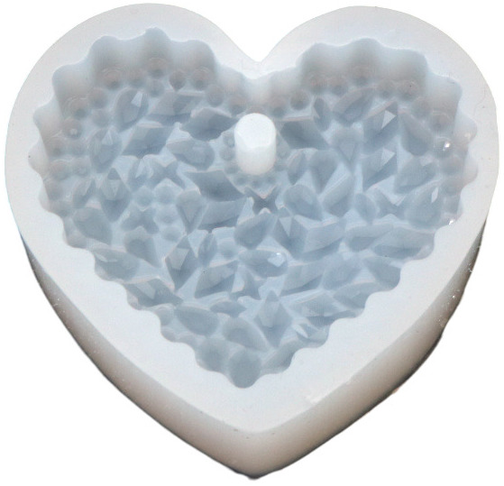Mold din silicon (formă) Em Art  - Pandantiv inimă, 73 x 71 x 15 mm