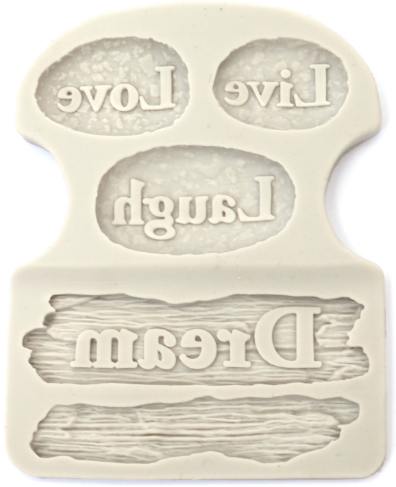 Mold din silicon (calup) Em Art - Love, Live, Laught, Dream, 108 x 138 x 11 mm