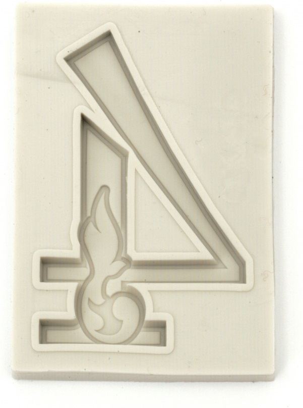 Mold din silicon (calup) Em Art - Numărul 4, 80 x 55 x 8 mm