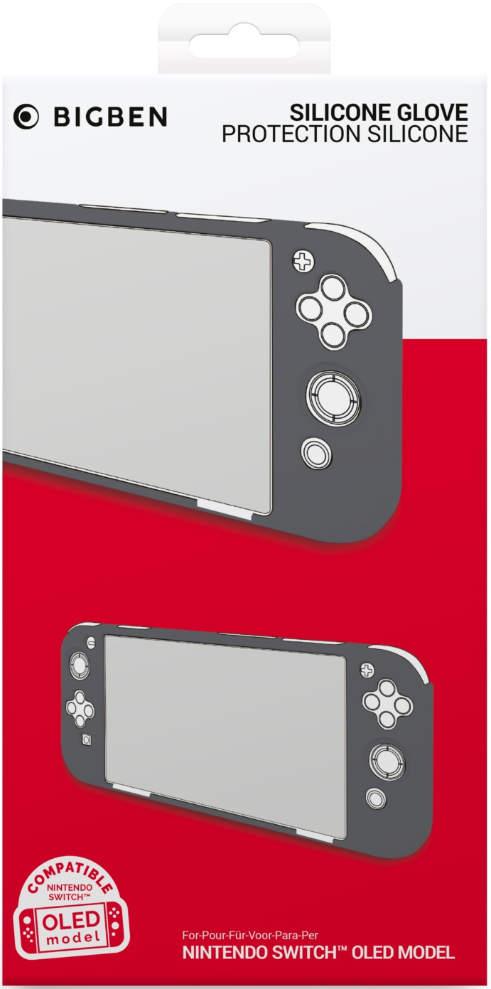 Husă de protecție din silicon Big Ben - Silicon Glove, gri (Nintendo Switch OLED)