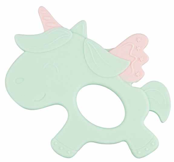 Inel gingival din silicon Canpol - Unicorn, turcoaz