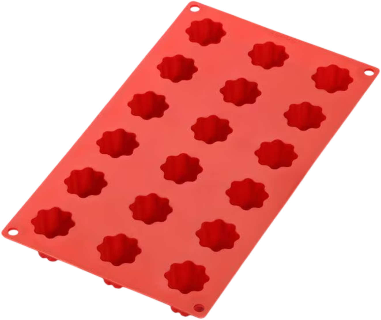Formă din silicon Lekue – Mini Cannelé, 30 x 17.5 x 2.8 cm, roșie