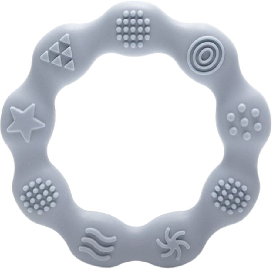 Dispozitiv de dentitie din silicon Lorelli Premium - Ring, Grey