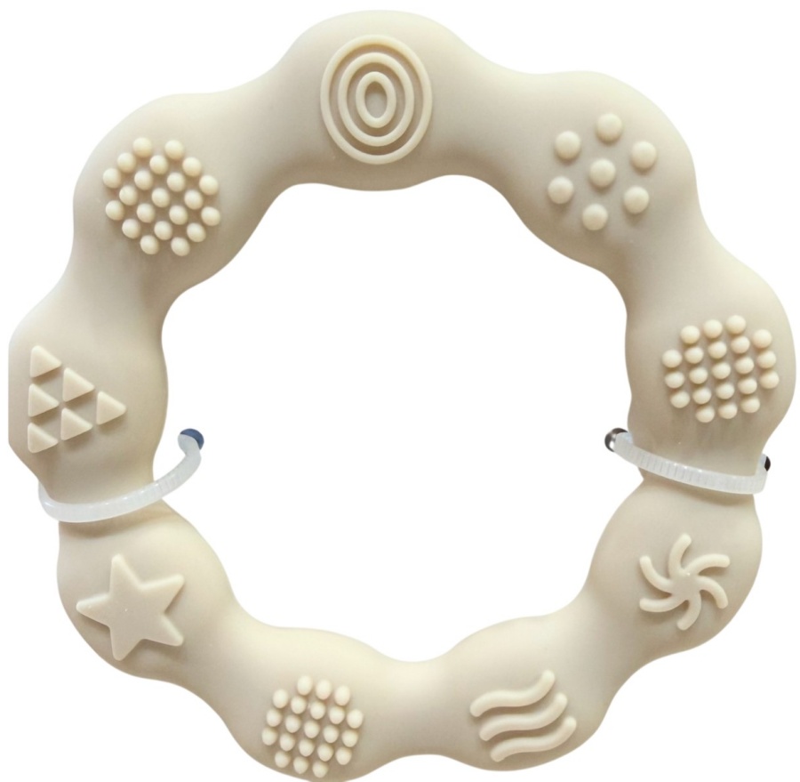 Mordedor din silicon Lorelli Premium – Ring, Natural Beige