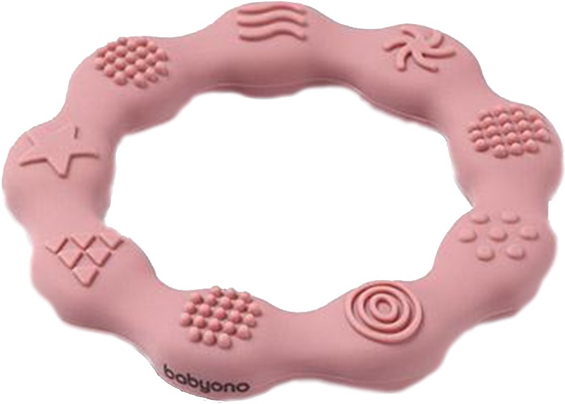 Inel de silicon rozător Babyono - Rozova