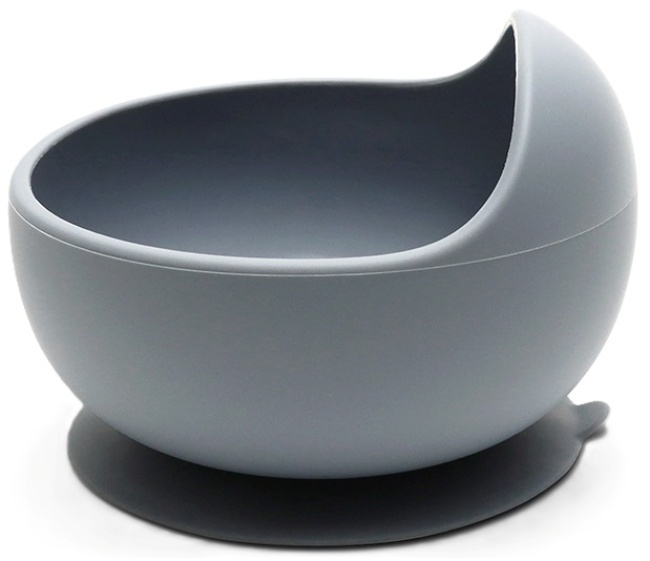 Bol din silicon cu vid Lorelli - Natural, Grey