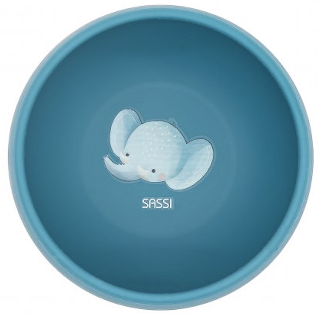 Bol din silicon cu ventuză  Sassi - Chewy The Elephant, albastru