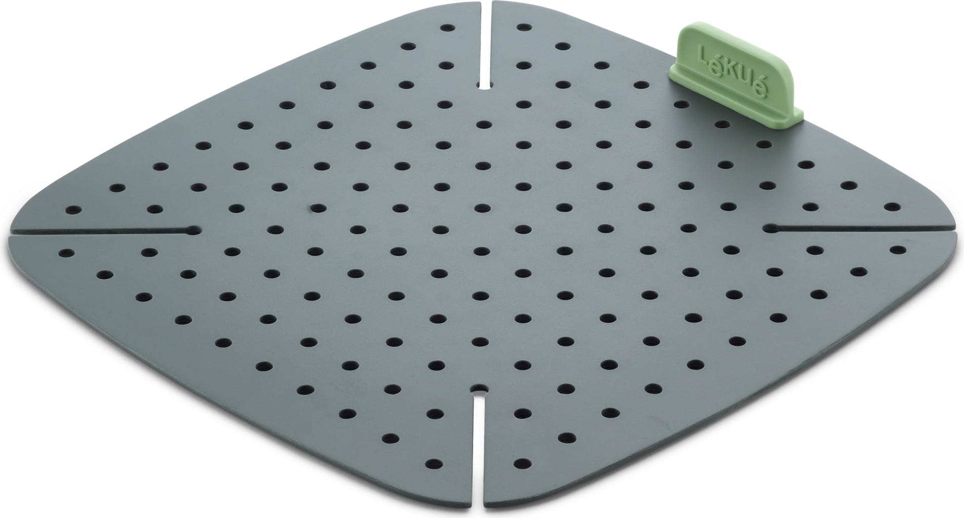 Suport din silicon pentru friteuză cu aer cald Lekue - 22 x 22 cm, gri