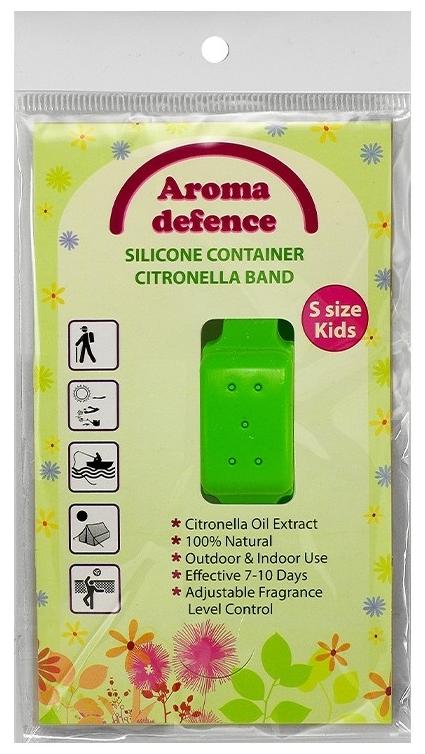 Brățară repelentă din silicon pentru copii cu recipient, Aroma Defence, sortiment