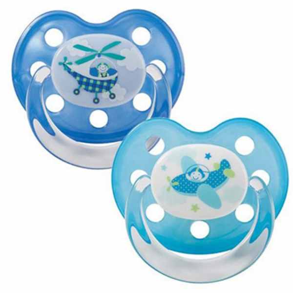 Suzeta din silicon  Baby Nova - Avioane, 2 bucati