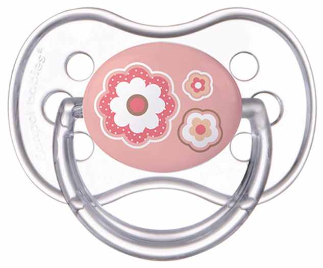 Suzeta din silicon Canpol Newborn Baby, simetrica - 6-18 luni, Floare