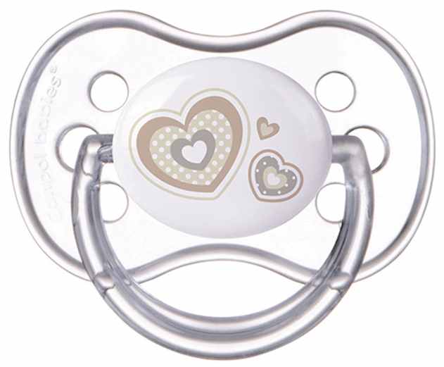 Suzeta din silicon Canpol Newborn Baby, simetrica - 6-18 luni, Inima