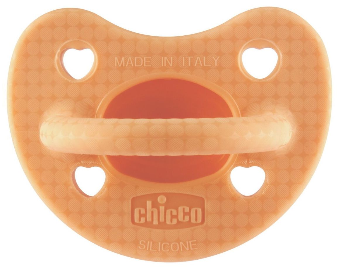 Suzetă din silicon Chicco - Soft Lux, 2-6 luni, portocaliu, sortiment