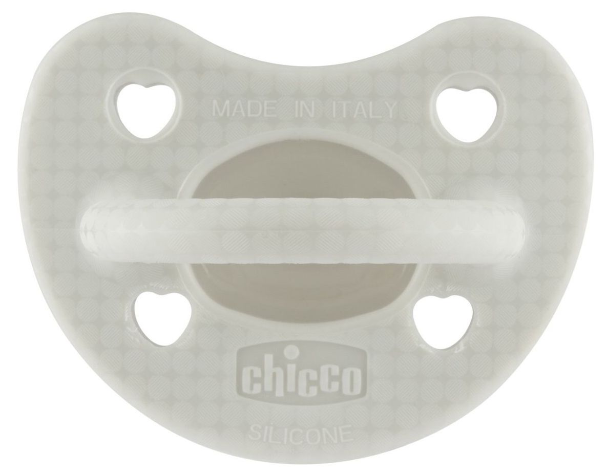 Suzetă din silicon Chicco - Soft Lux, 2-6 luni, gri, sortiment