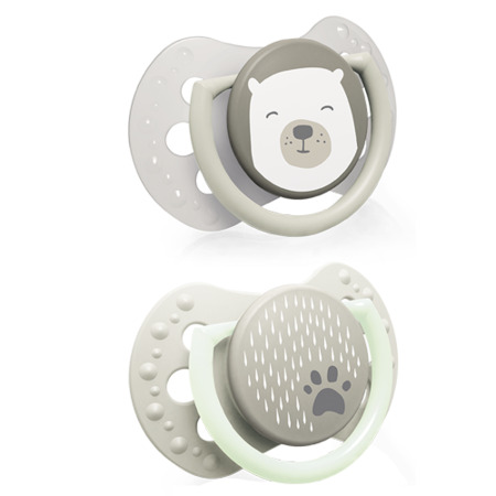 LOVI Suzeta Silicone Dynamic Buddy Bear 22/862, 0-2 luni, 2 bucati - imagine 2