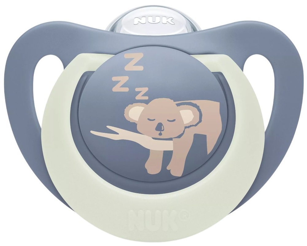 Suzetă din silicon NUK First Choice - Night, 0-6 luni, koala