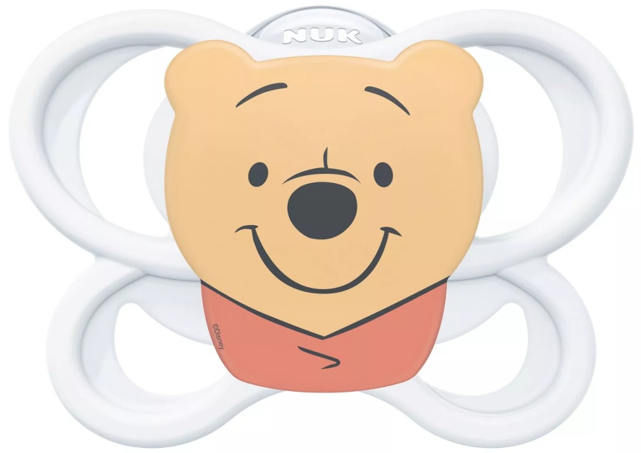 Suzetă din silicon NUK Perfect Match Air - 0-6 luni, Winnie the Pooh, alb