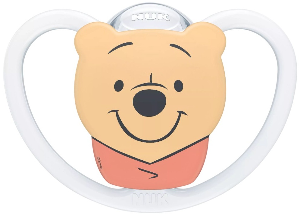 Suzetă din silicon NUK Perfect Match Air - 6-18 luni, Winnie the Pooh, alb