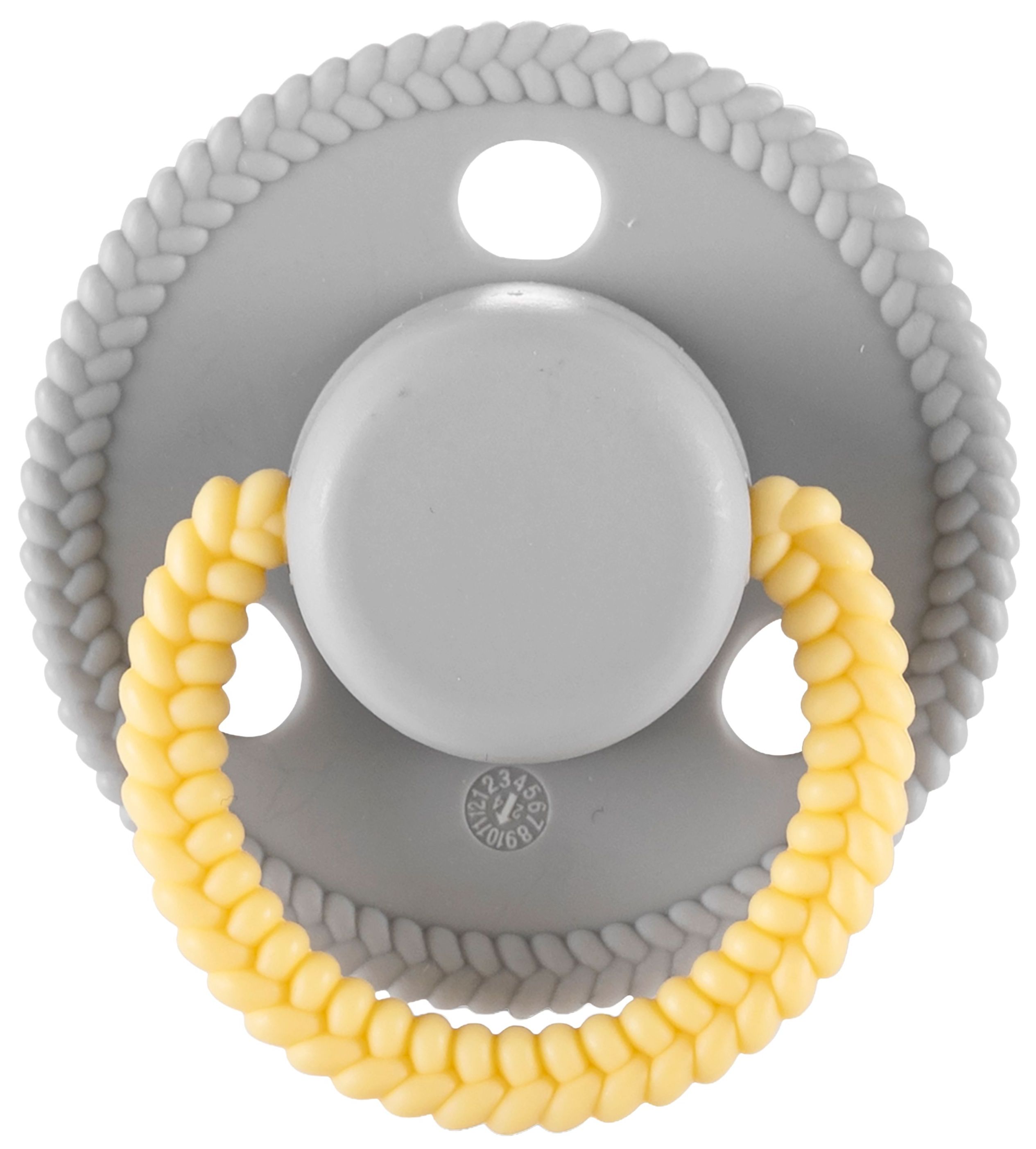 Suzetă din silicon cu capac Lorelli - Circle, 0 luni+, Grey