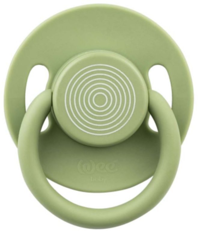 Suzetă din silicon Wee Baby - Cool, verde, 6-18 luni