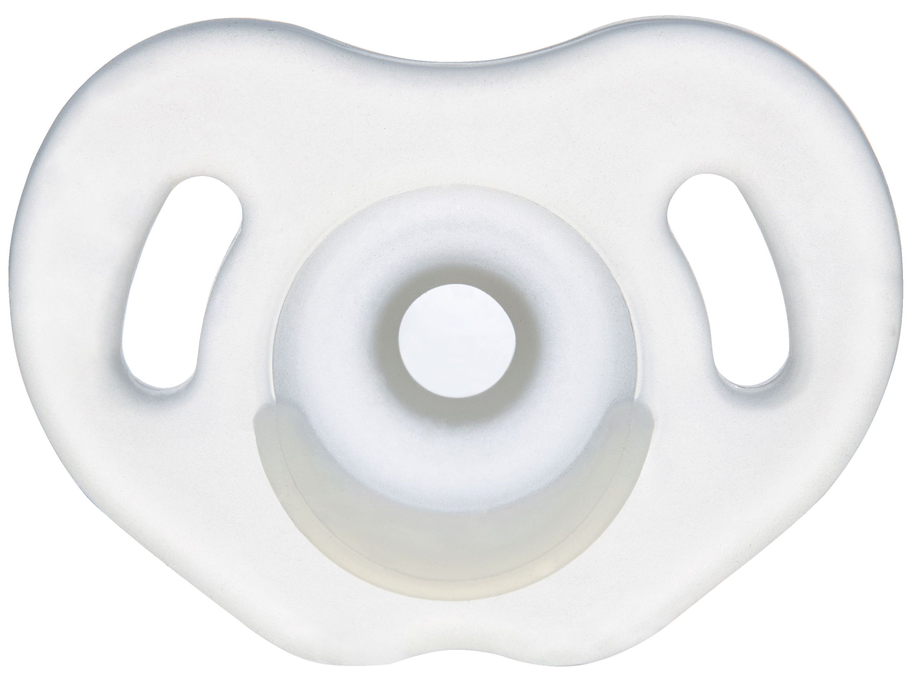 Suzetă de silicon Wee Baby, - Full Silicone, 0-6 luni, albă