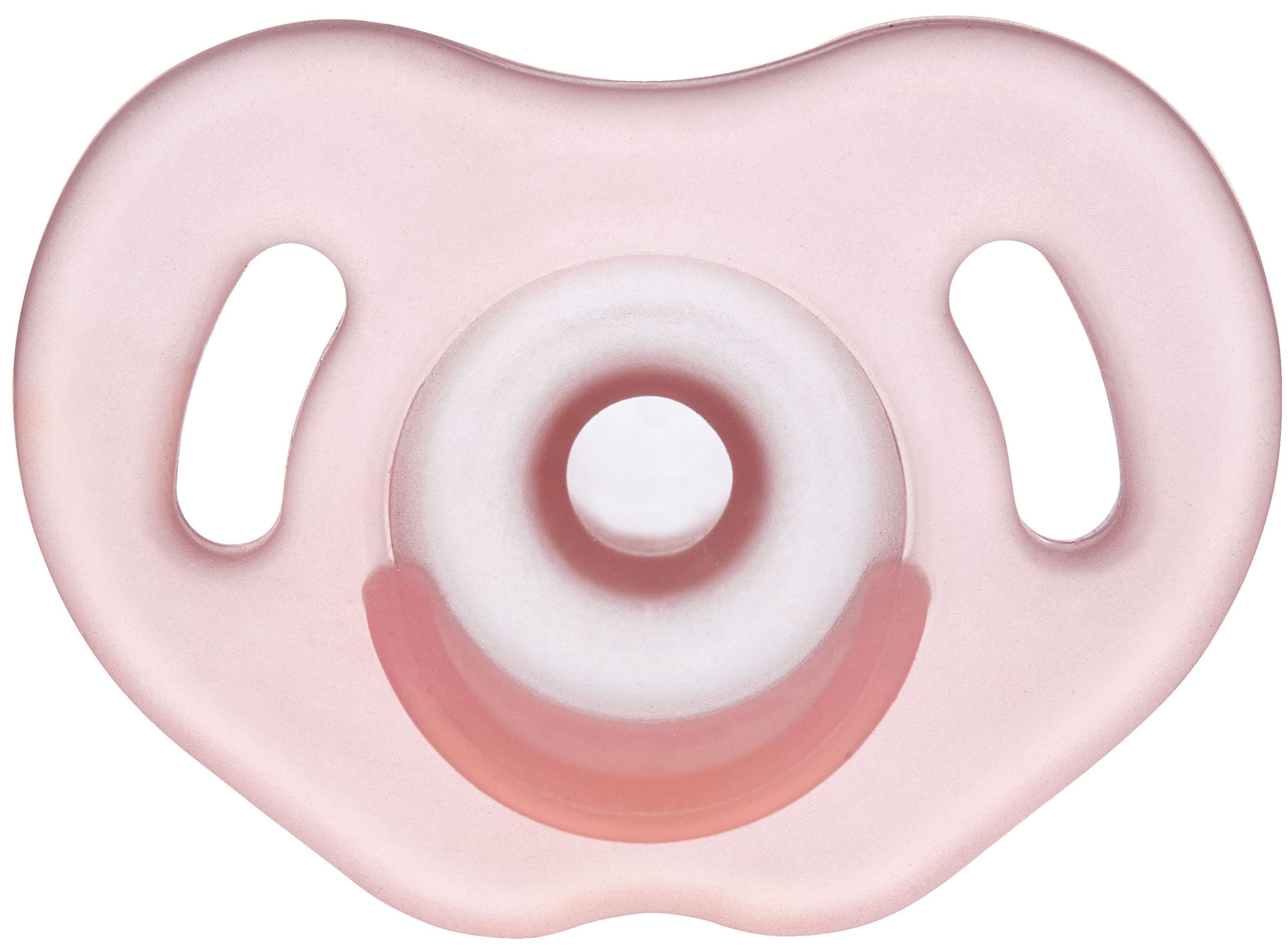 Suzetă de silicon Wee Baby - Full Silicone, 0-6 luni, roz