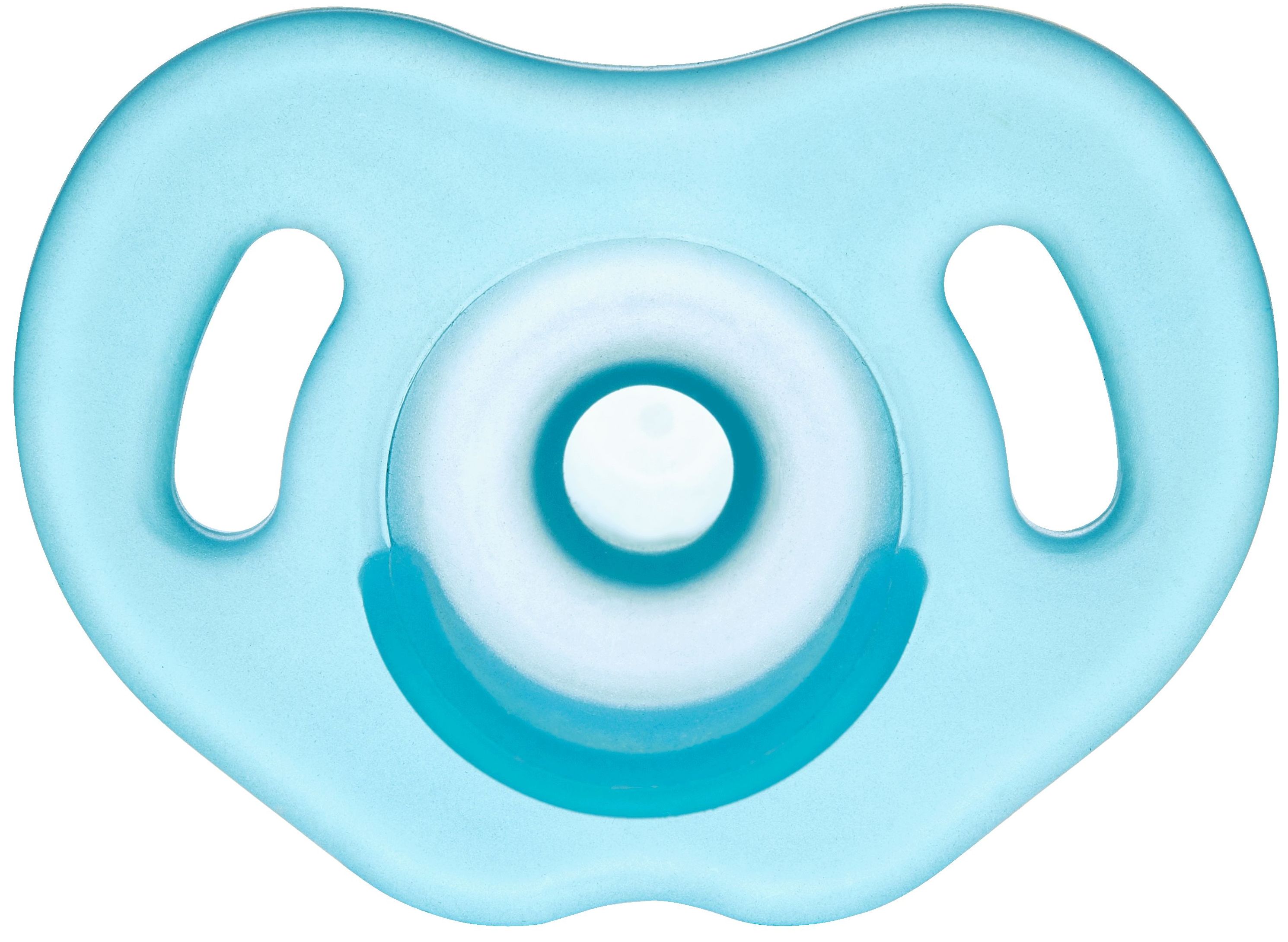 Suzetă de silicon Wee Baby, - Full Silicone, 0-6 luni, albastră