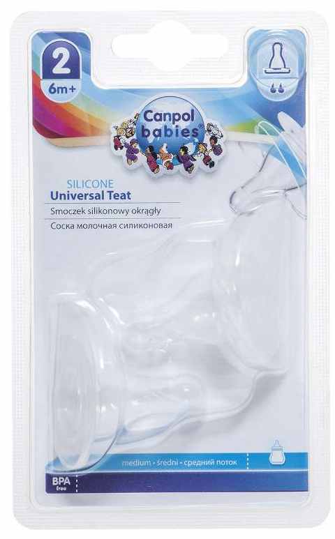 Tetine din silicon Canpol - Medium, 2 buc