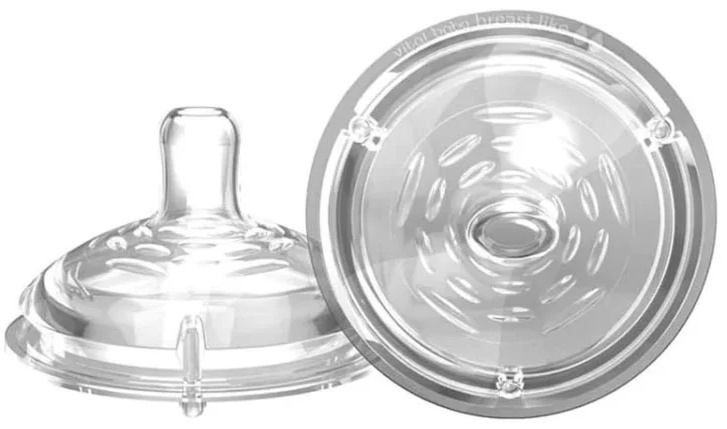 Tetine din silicon Vital Baby - 3 luni+, 2 bucăți