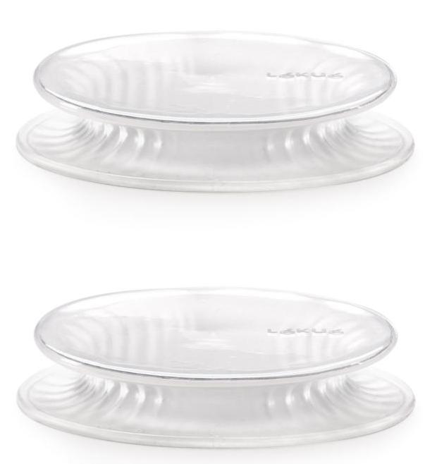Capace din silicon Lekue - 8,5 cm, 2 piese, transparente