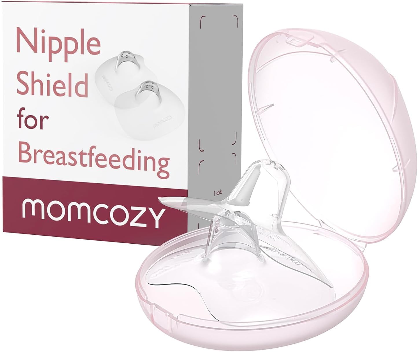 Protecții de mamelon din silicon Momcozy - 17 mm, 2 bucăți, roz