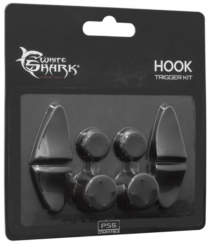 Set dopuri din silicon White Shark - Hook Trigger Kit, black  (PS5)