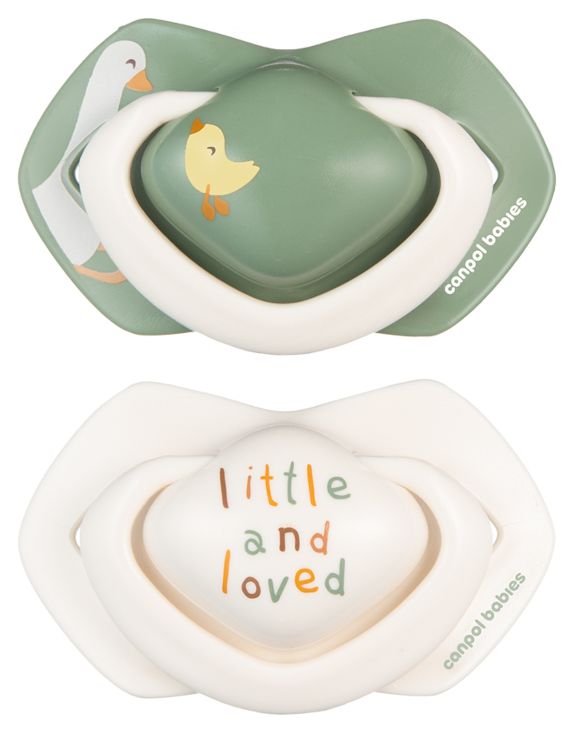 Suzeta simetrica din silicon 0-6 luni Goose 22/667 – 2 buc, Canpol Babies - imagine 2