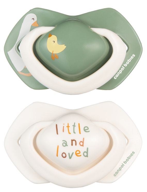 Canpol Babies Suzeta din silicon simetrica Light Touch Goose 6-18 luni – 2 buc - imagine 2
