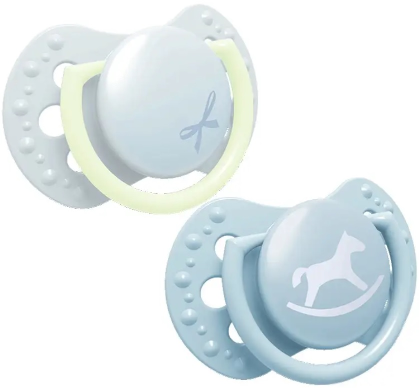 Suzete din silicon Lovi - Baby Shower Boy, 0-2 luni, 2 bucăți