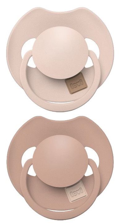 Suzete din silicon Lovi Prime - Nude/Blush, 6-18 luni, 2 buc