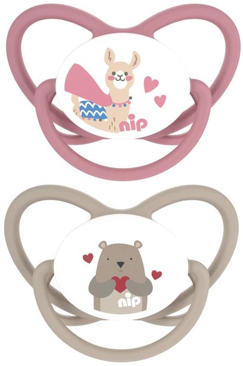 Suzete din silicon NIP - Butterfly, Lama și ursuleț, 5-18 luni, 2…