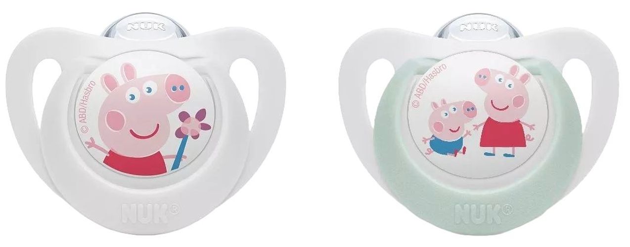 Suzete de silicon NUK - 6-18 luni , 2 buc., Peppa Pig