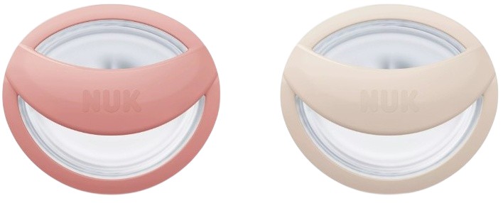 Suzete din silicon NUK Perfect Match - Mommy Feel, 0-6 luni, 2 buc, bej/roz