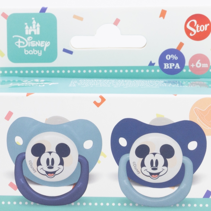 Suzete din silicon Stor -  Mickey Mouse Full Of Smiles, 6+ luni, 2 buc